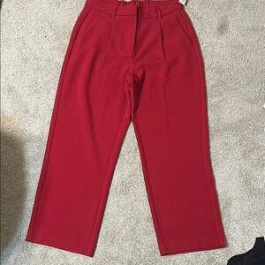 Elegant Red Women's Pants
